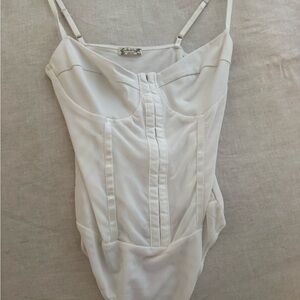 Free People White Bodysuit